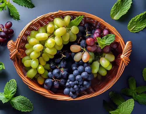 Uva con menta