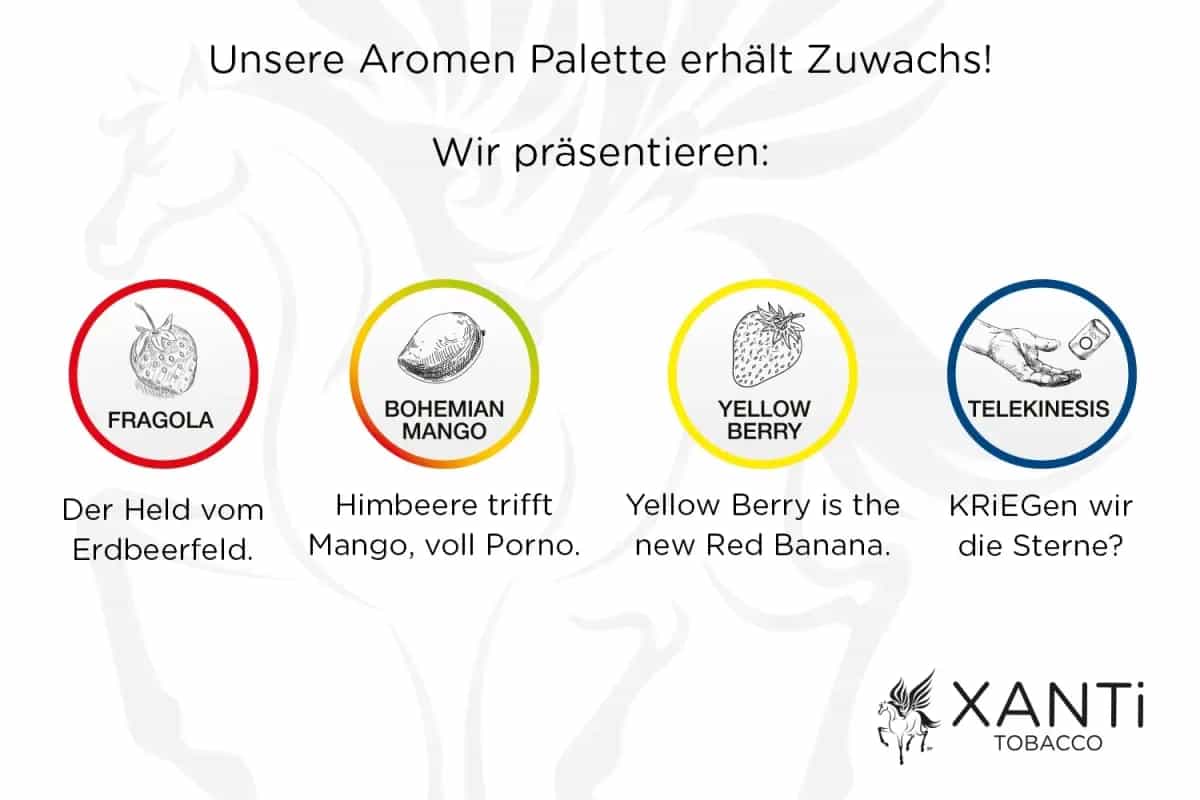 Neue Sorten von Xanti Tobacco