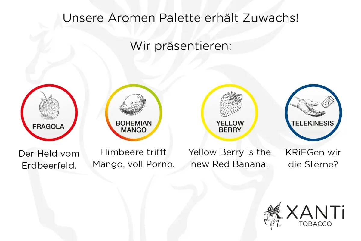 Neue Sorten von Xanti Tobacco