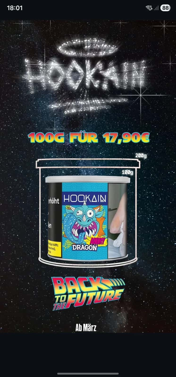 Hookain Tabak kommt bald als 100g Dose - ab März 2026