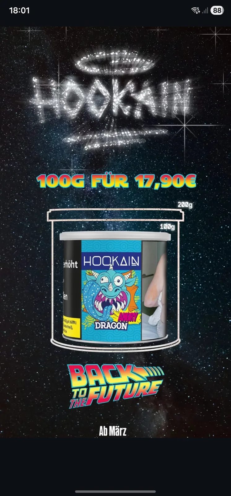 Hookain Tabak kommt bald als 100g Dose - ab März 2026